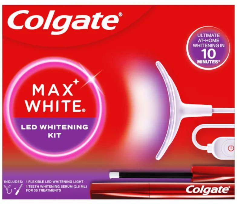 Kit LED Colgate Max White + Sérum de blanchiment des dents