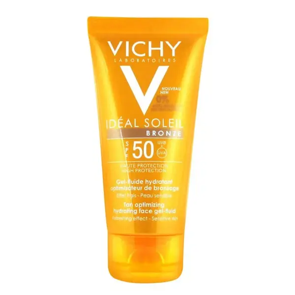 Crema hidratante de Vichy Ideal sol bronce Gel SPF50 50ml de fluido