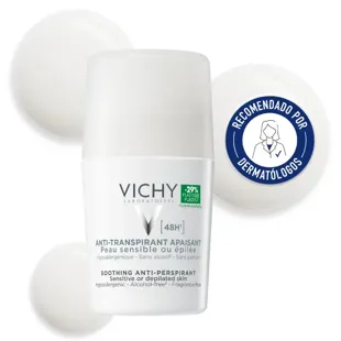 Vichy Desodorante Bola Piel Sensible 48H Regula la Transpiración 50 ml
