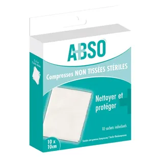 Compressa in tessuto non tessuto ABSO Green Brand 10 x 10 cm