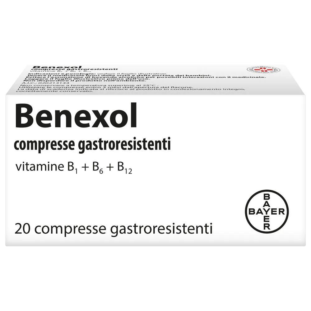 Benexol Trattamento Per Carenza di Vitamine Gruppo B Con Vitamina B1, B6, B12 20 Compresse Gastroresistenti