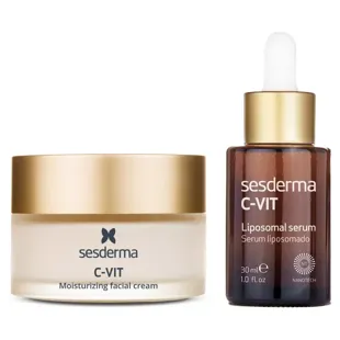 Pack Sesderma C-Vit Liposomales Serum 30ml + Feuchtigkeitsspendende Gesichtscreme 50ml