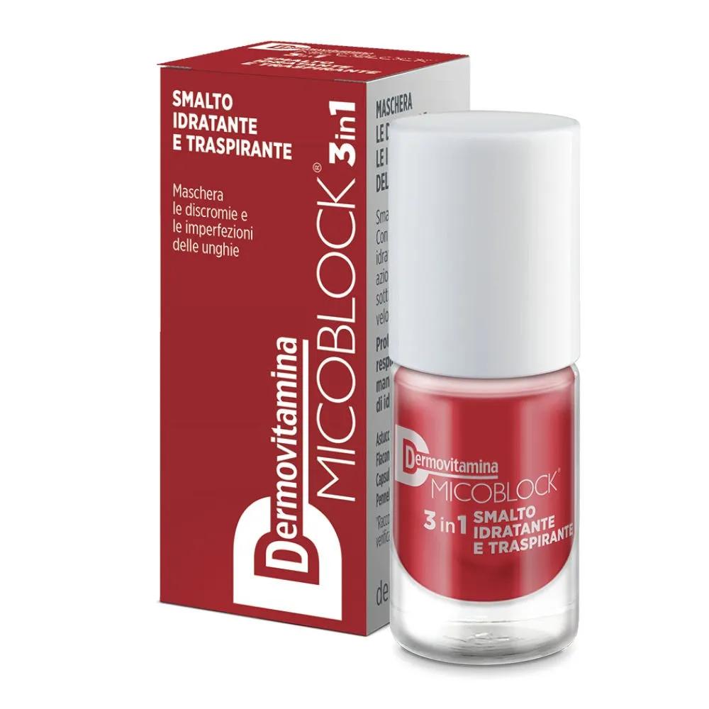 Dermovitamina Micoblock 3in1 Smalto Idratante E Traspirante Rosso Mattone 5 ml