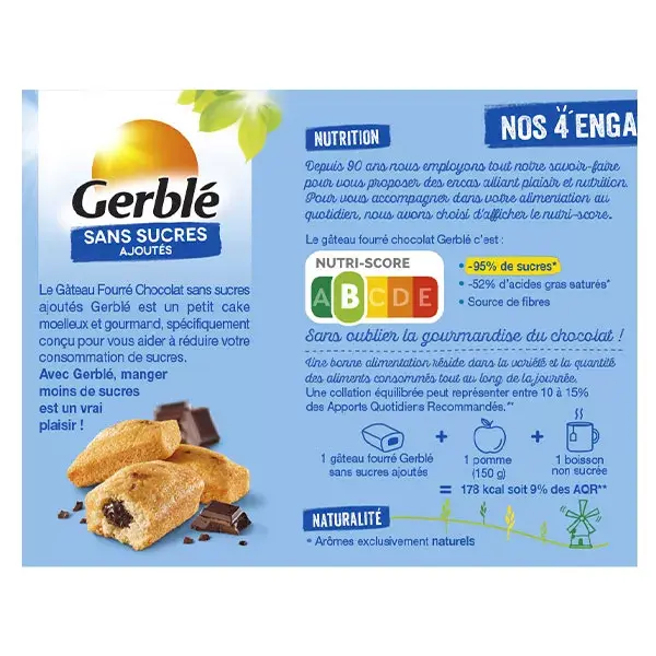 Gerblé Senza zuccheri aggiungi Plum cake al cioccolato 150g