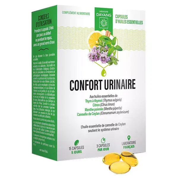 Dayang Food Supplement Urinary Comfort Organic Essential Oils 15 capsules