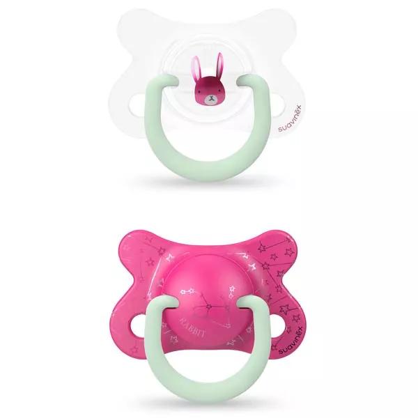 Chupete Anatómico Suavinex +2m Noche y Día Rosa Pack de 2