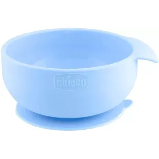 Chicco Bol avec Ventouse Silicone +6m Bleu 1 pc