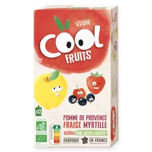 Vitabio Cool Fruits Pomme, Fraise et Myrtilles 12x90 gr