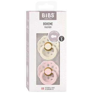 Babadores Chupetas Boheme Marfim/Flor 0-6m 2 unidades
