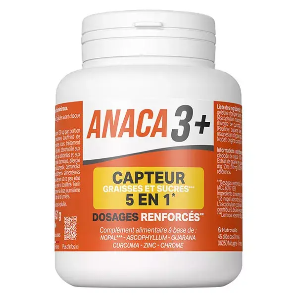 Anaca3+ Capteur 5 en 1 Graisses et Sucres 120 gélules