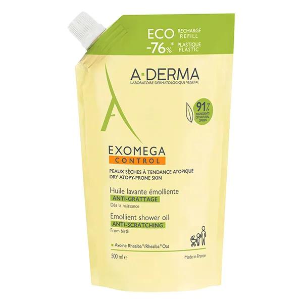 A-Derma Exomega Control Huile Lavante Émolliente Anti-Grattage Recharge 500ml