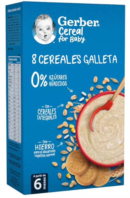 Gerber 8 Cereales Galleta +6m 475 gr