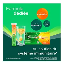 Berocca Immunité Flash Vitamine D et C Zinc Fer 30 comprimés effervescents