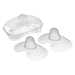 MAM Allaitement Bout de Sein Silicone Taille L Lot de 2 + Boîte de Stérilisation