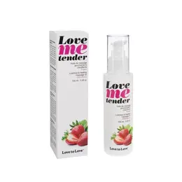 Love To Love Huile de Massage Chauffante et Gourmande Fraise 100ml 