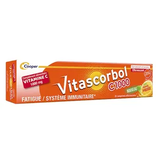 Vitascorbol Vitamine C 1000mg 20 comprimés effervescents