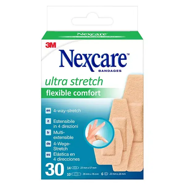 Nexcare 3M Ultra Stretch Flexible Comfort Pansement Multi-extensible 30 unités
