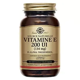 Solgar Vitamine E 200 UI 50 softgels végétales