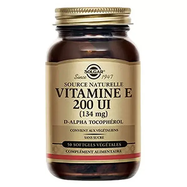 Solgar Vitamin E 200 IU 50 vegetarian softgels