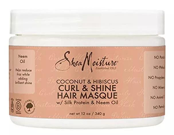 Shea Moisture Coconut & Hibiscus Curl & Shine Máscara Capilar 340 gr