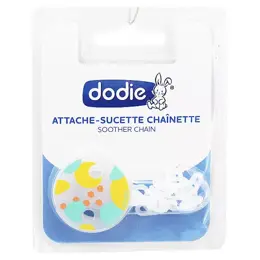 Dodie Attache-Sucette Chaînette Blanche