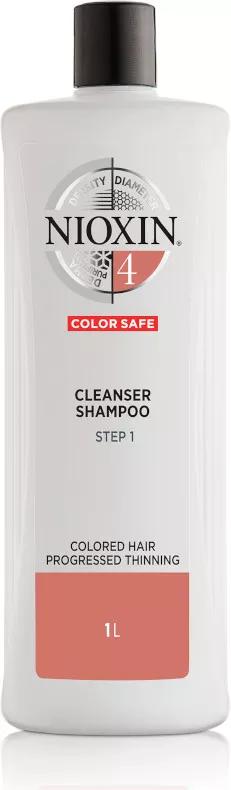 Nioxin System 4 Shampoo Para Cabelos Coloridos Muito Fracos 1000Ml