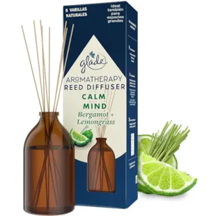 Glade Aromatherapy Calm Mind Bergamotte und Zitronengras 8 Sticks 80 ml