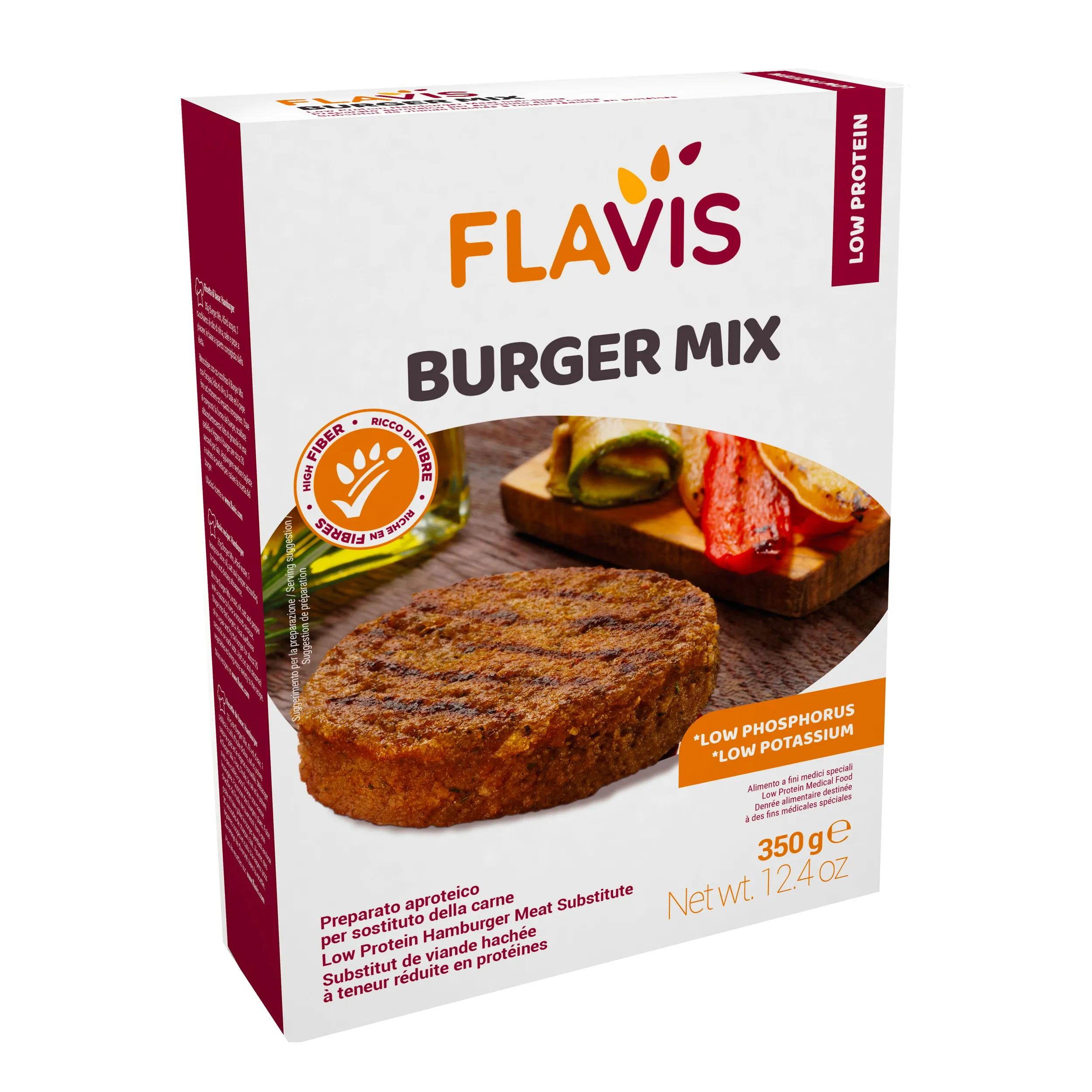 Mevalia Flavis Burger Mix Preparato Aproteico Sostituto Carne 350 g