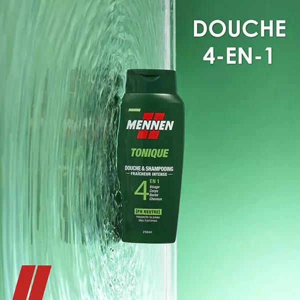 Mennen Douche & Shampoing Gel Fraîcheur Intense 4 en 1 Tonique 250ml