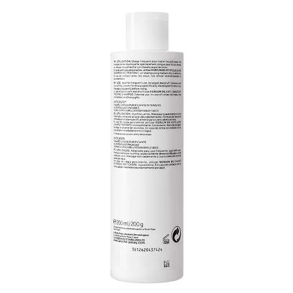 La Roche Posay Kerium Shampoo Antipellicolare Capelli Secchi 200ml