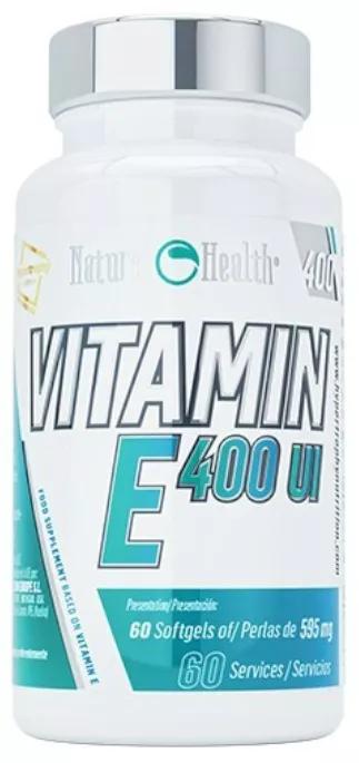 Vitamine E 400 UI, 60 capsules, santé naturelle