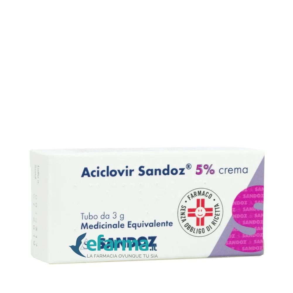 Aciclovir Sandoz 5% Crema Antivirale 3 g