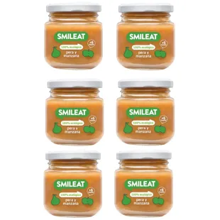 Smileat Tarrito de Pera y Manzana ECO +6m 6x130 gr