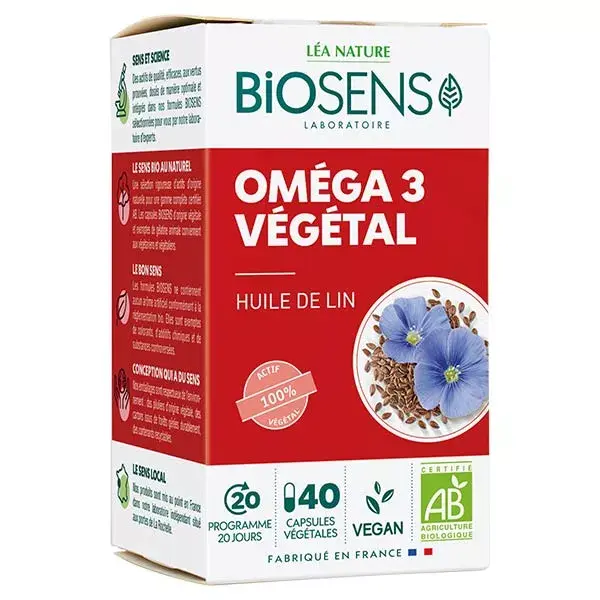 Biosens Oméga 3 Végétal Bio 40 capsules