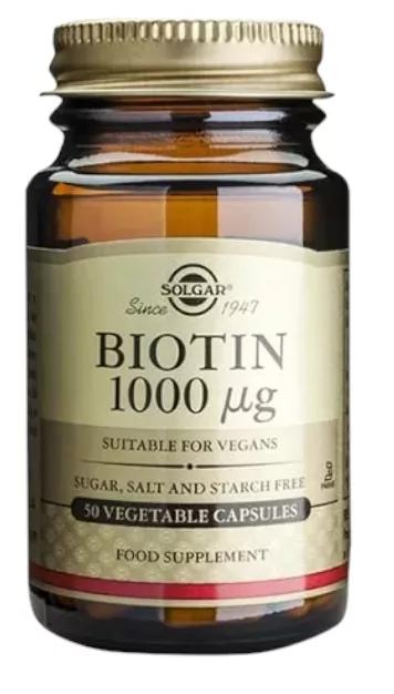 Solgar Biotina 1000ug 50 Cápsulas Vegetales