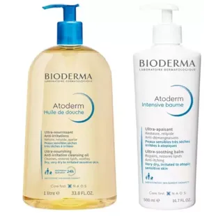 Bioderma Atoderm Aceite de Ducha 1 Litro + Crema Pieles Atópicas 500 ml