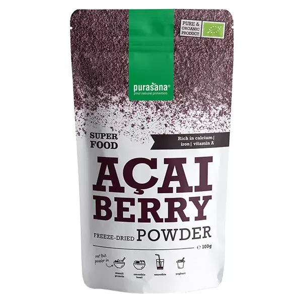 Purasana Acai Berries Organic Powder 100g