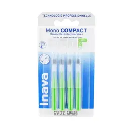 Inava Brossettes 2.2mm Mono Compact Espaces Très Larges Vert 4 unités