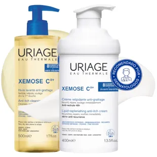 Uriage Xemose C8+ Crème 400 ml + Huile de Douche 500 ml