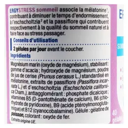 Nutergia Ergystress Sommeil 40 gélules