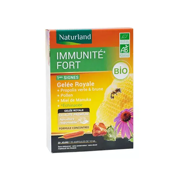 Naturland Immunité Fort Organic Royal Jelly 20 10ml Vials