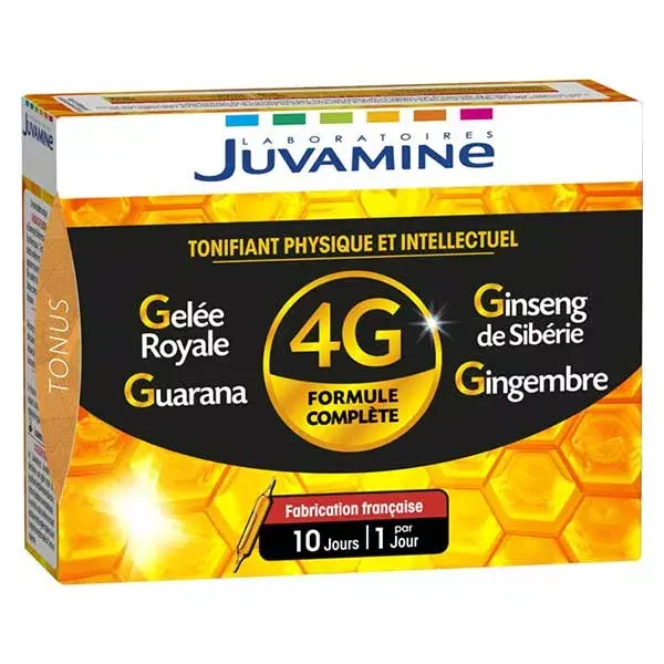 Juvamine - plant - Ginseng jelly Royal Guarana ginger 10 bulbs