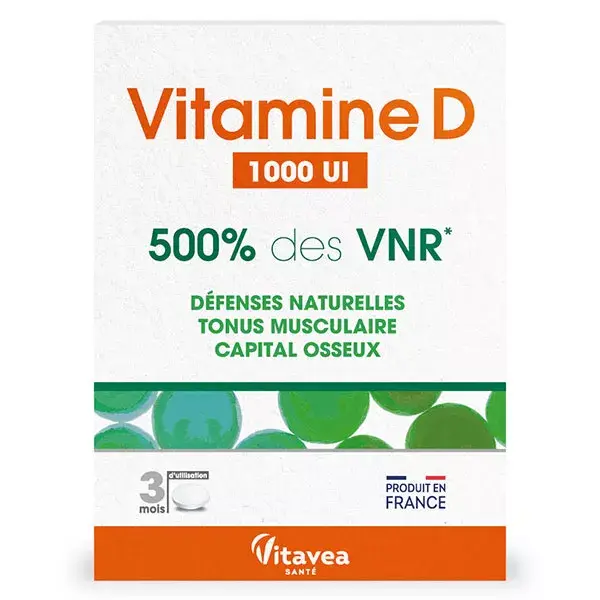Vitavea Vitamine D 1000UI Défenses naturelles 90 comprimés