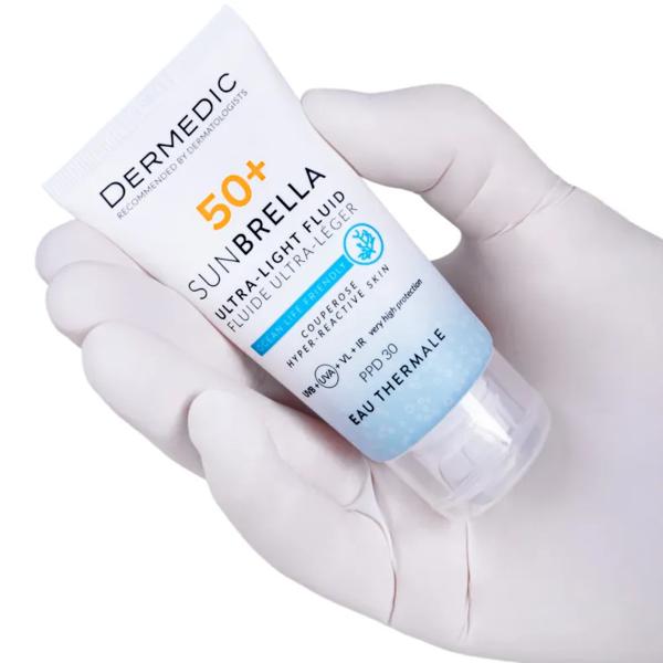 Dermedic Sunbrella Ultralight Fluid für Koperose und hyperreaktive Haut LSF 50+ 40 ml