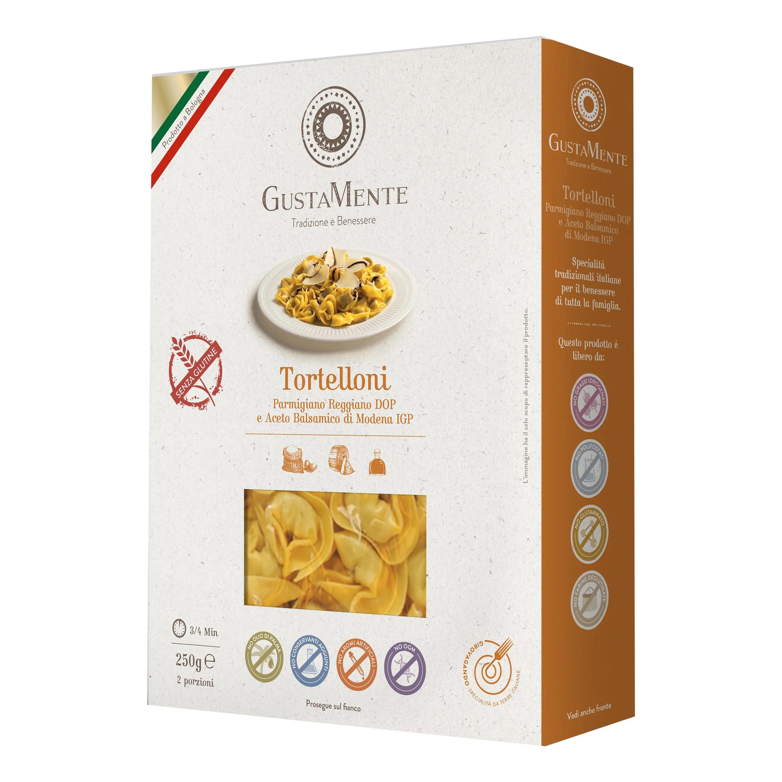 GustaMente Tortelloni Ricotta Spinaci Senza Glutine 250 g