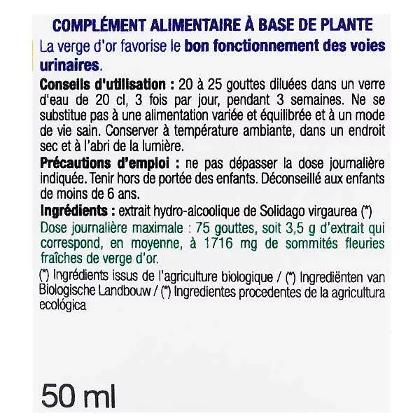 Ladrôme Extraits de Plantes Fraîches Verge d'or Bio 50ml