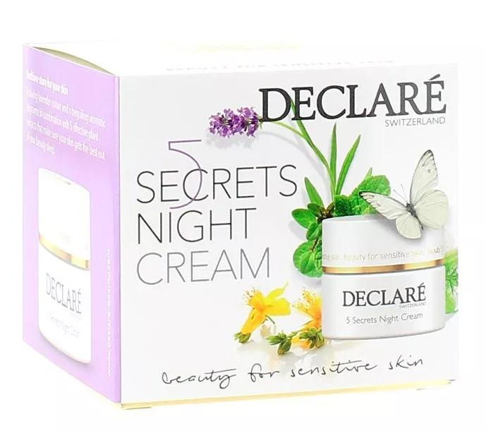 Crème de Nuit Apaisante et Régénérante Déclarée 5 Secrets Nuit 50 ml