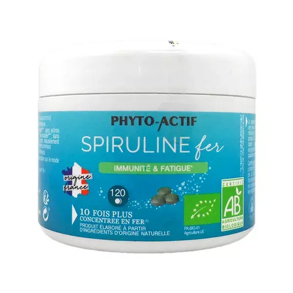 Phyto-Actif Spiruline & Iron Immunity & Fatigue Tablets x 120 