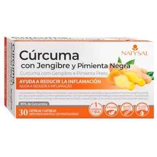 Natysal Turmeric with Ginger and Black Pepper 30 Capsules