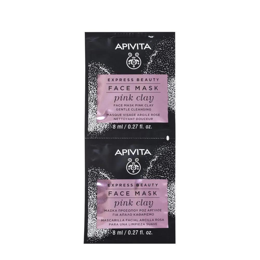 Apivita Express Beauty Pink Clay Maschera Viso Delicata 2x8 ml